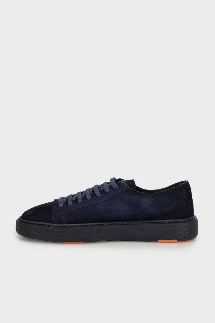 Santoni Süet Bağcıklı Casual Erkek Ayakkabı MBCD21571OCACAOLU60 LACİVERT - Santoni (1)