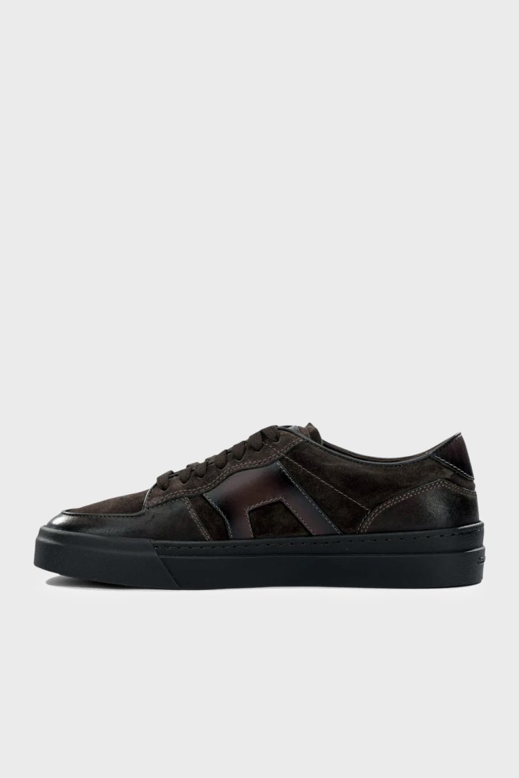 Santoni Süet Sneaker Erkek Ayakkabı MBGT22221SMOTGEUT50 Kahve - Santoni (1)