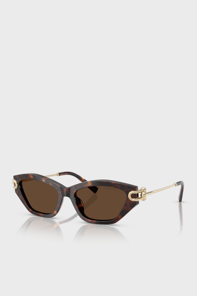 Tiffany&Co Cat Eye Güneş Kadın Gözlük 0TF4231U 80153G 53 Kaplumbağa kabuğu - Tiffany&Co