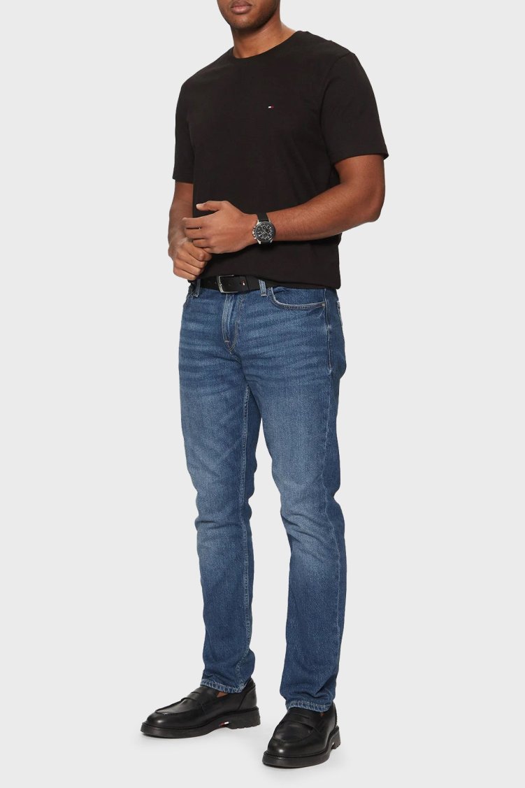 Tommy Hilfiger % 100 Pamuk Regular Fit Bisiklet Yaka Erkek T Shirt MW0MW37267 BDS SİYAH - Tommy Hilfiger (1)