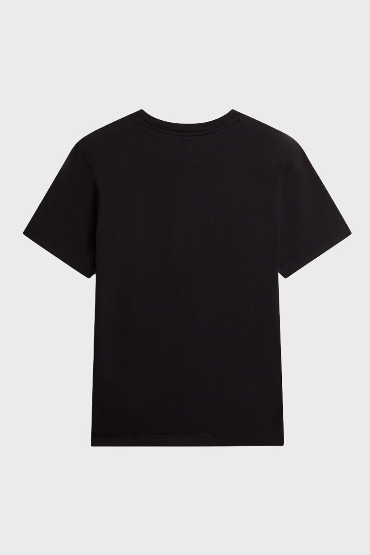 Tommy Hilfiger % 100 Pamuk Regular Fit Bisiklet Yaka Erkek T Shirt MW0MW42393 BDS SİYAH - Tommy Hilfiger (1)
