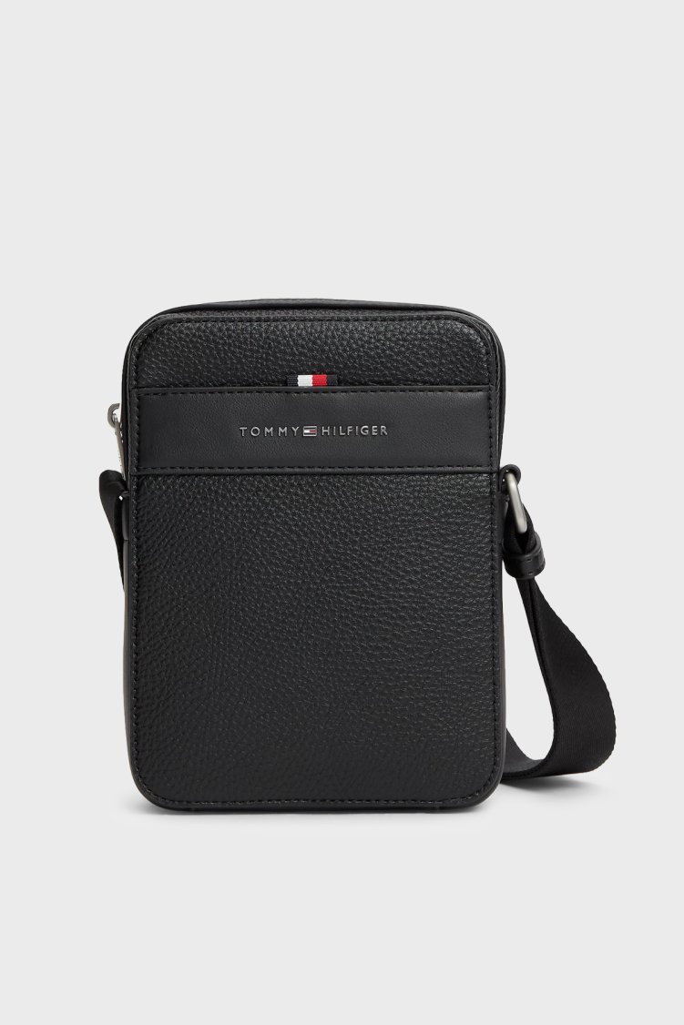 Tommy Hilfiger Ayarlanabilir Askılı Logolu Erkek Çanta AM0AM14698 BDS Siyah - Tommy Hilfiger
