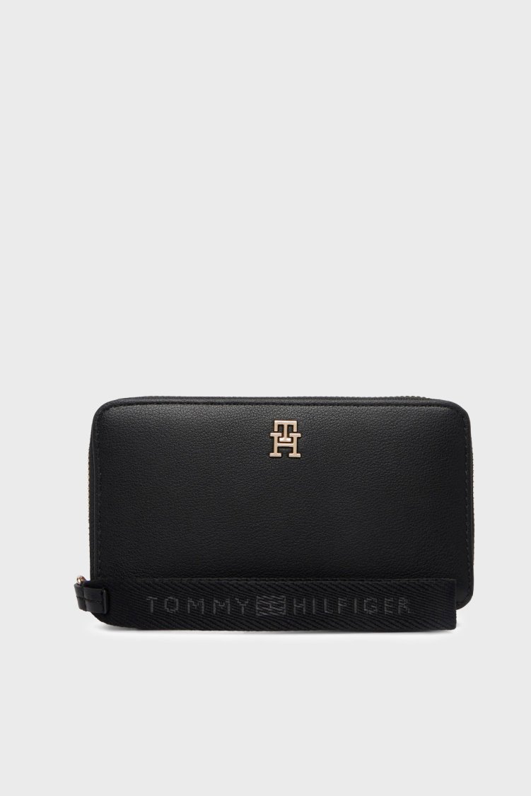 Tommy Hilfiger Bilek Askılı Kadın Cüzdan AW0AW18699 BDS Siyah - Tommy Hilfiger