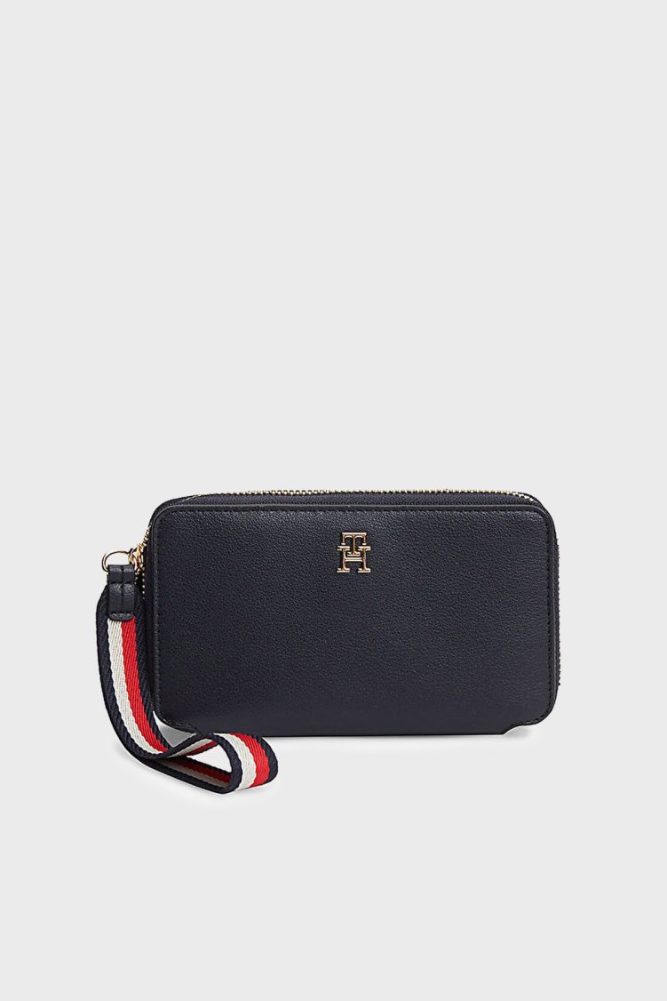 Tommy Hilfiger Bilek Askılı Kadın Cüzdan AW0AW18699 DW6 Lacivert - Tommy Hilfiger