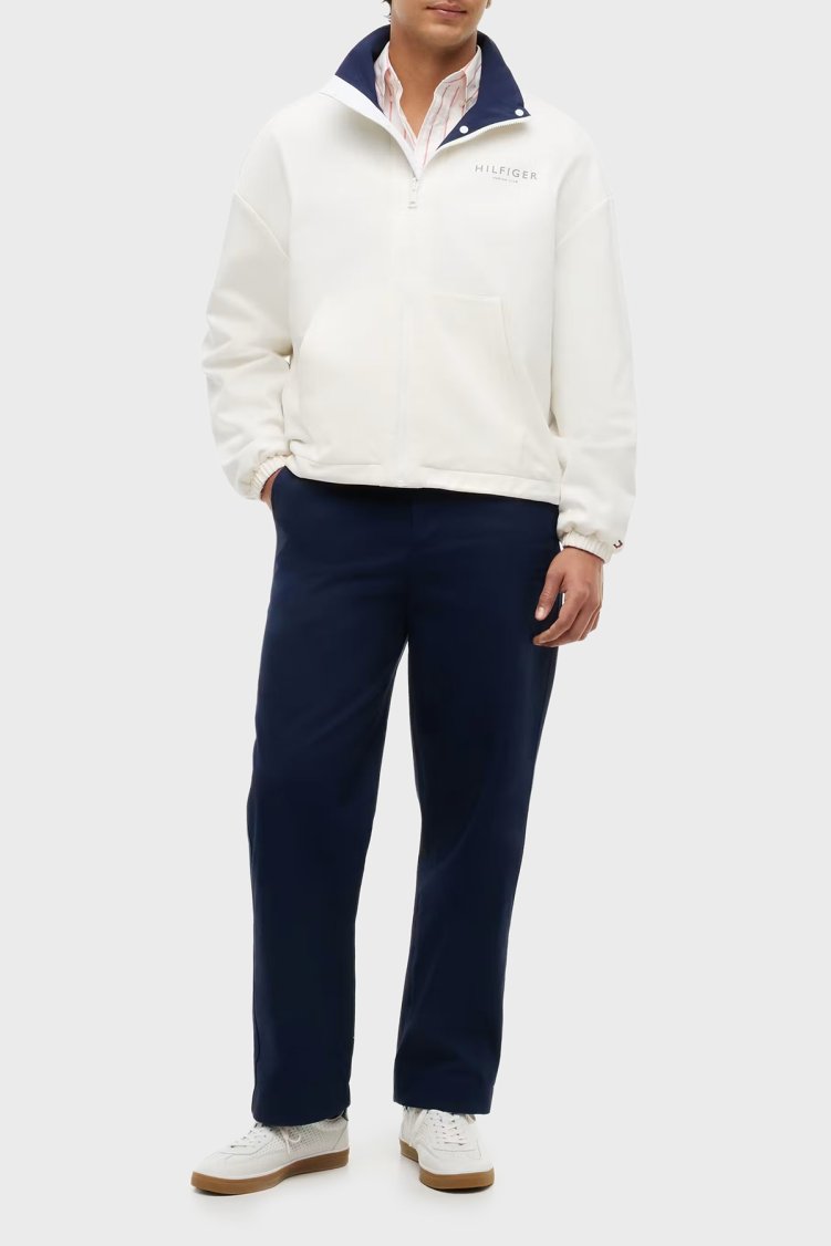 Tommy Hilfiger Çift Taraflı Pamuklu Regular Erkek Sweat MW0MW43183 0K4 Beyaz - Tommy Hilfiger (1)