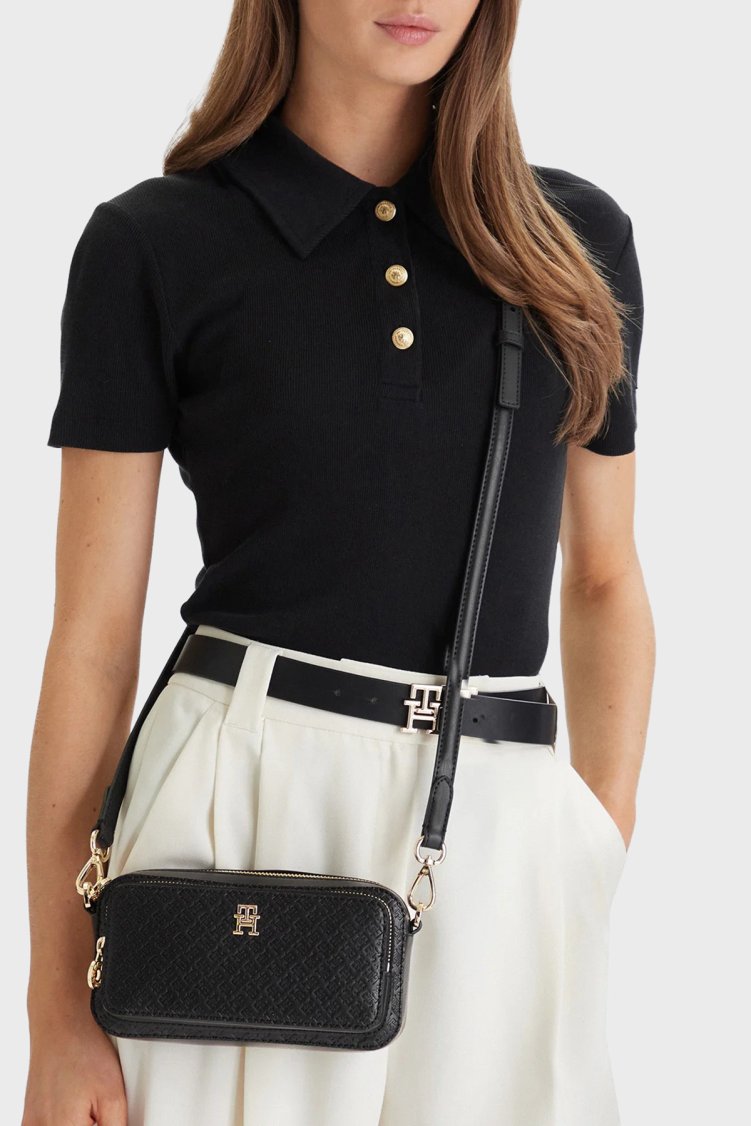 Tommy Hilfiger Çıkarılabilir Askılı Kadın Çanta AW0AW18414 BDS SİYAH - Tommy Hilfiger (1)