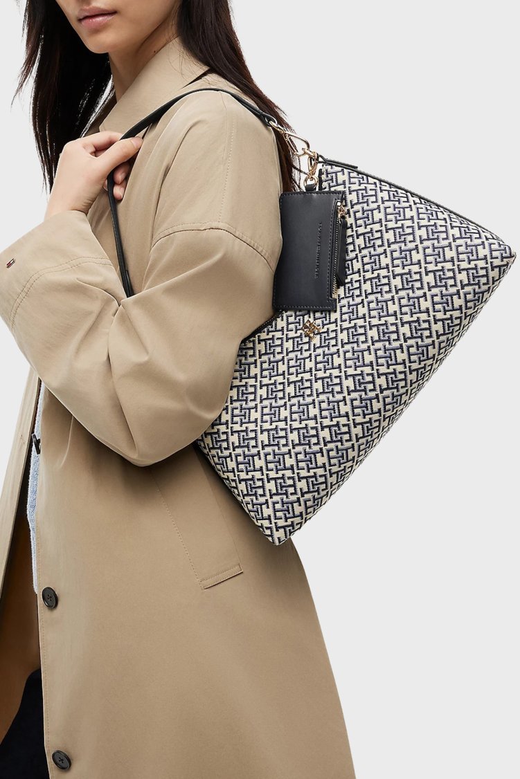Tommy Hilfiger Çıkarılabilir Cüzdan Detaylı Omuz Askılı Kadın Çanta AW0AW18907 0GY Mavi - Tommy Hilfiger (1)