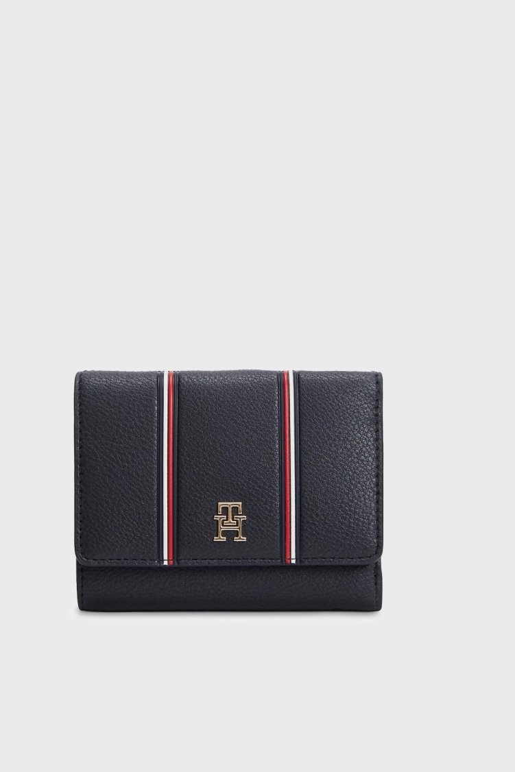 Tommy Hilfiger Çıtçıt Düğmeli Kadın Cüzdan AW0AW18655 DW6 LACİVERT - Tommy Hilfiger