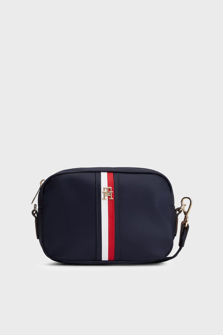 Tommy Hilfiger Çizgili Çapraz Askılı Kadın Çanta AW0AW19023 DW6 Lacivert - Tommy Hilfiger