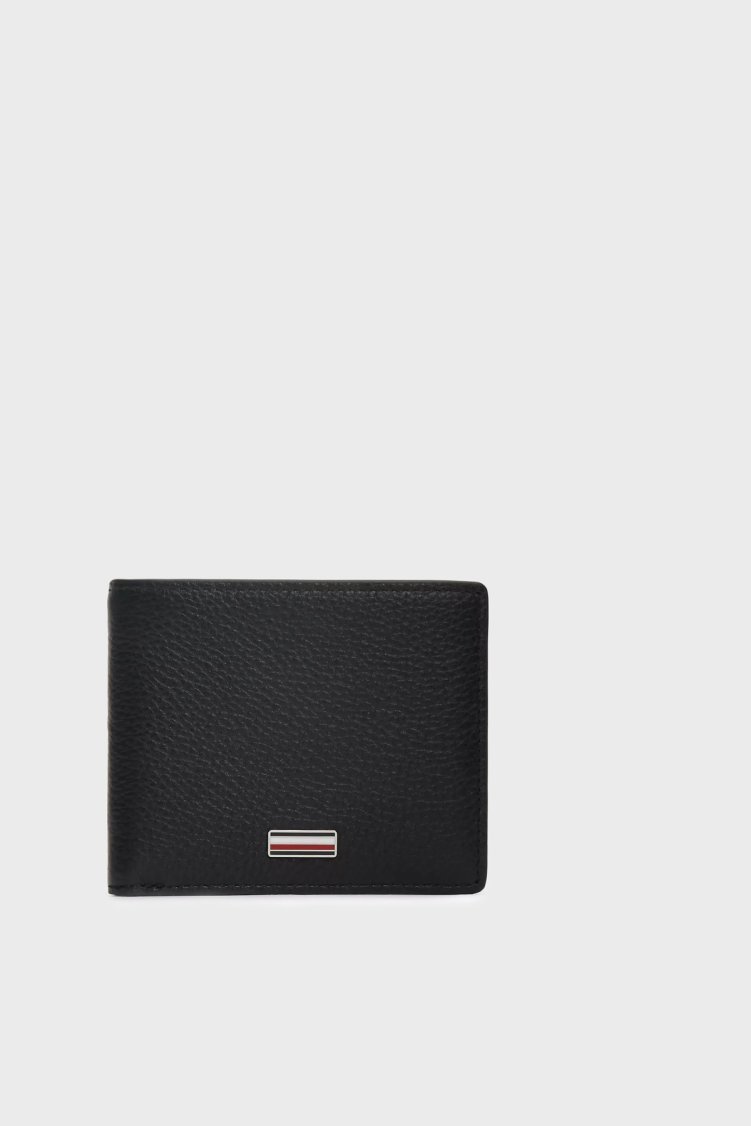 Tommy Hilfiger Deri Logolu Erkek Cüzdan AM0AM14495 BDS Siyah - Tommy Hilfiger