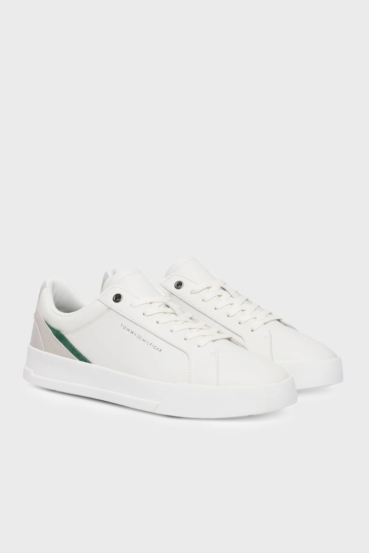 Tommy Hilfiger Deri Sneaker Erkek Ayakkabı FM0FM05879 YBL Beyaz - Tommy Hilfiger (1)
