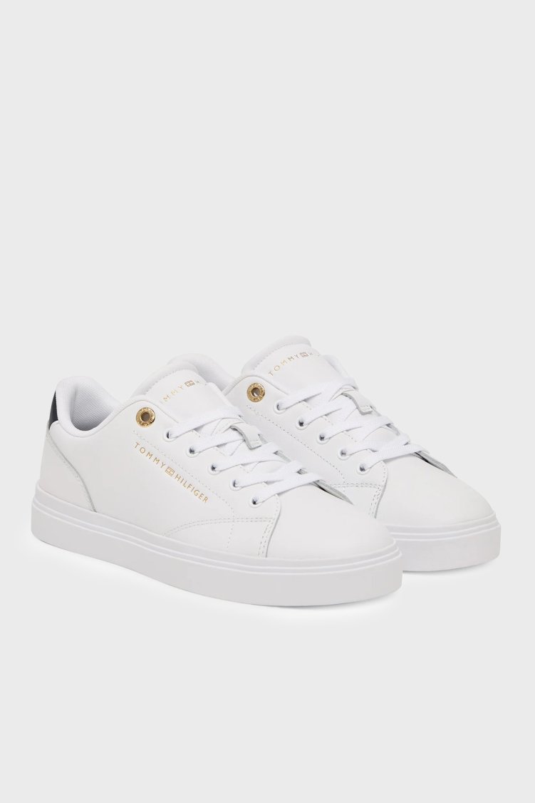 Tommy Hilfiger Deri Sneaker Kadın Ayakkabı FW0FW09105 0K6 Beyaz - Tommy Hilfiger (1)