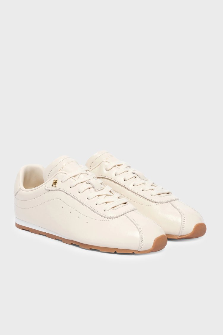 Tommy Hilfiger Deri Sneaker Kadın Ayakkabı FW0FW09495 AEO Bej - Tommy Hilfiger (1)