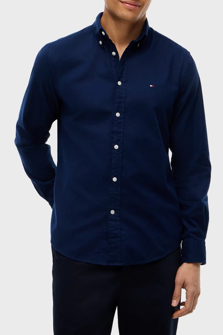 Tommy Hilfiger Erkek Gömlek MW0MW40469 DCC Lacivert - Tommy Hilfiger
