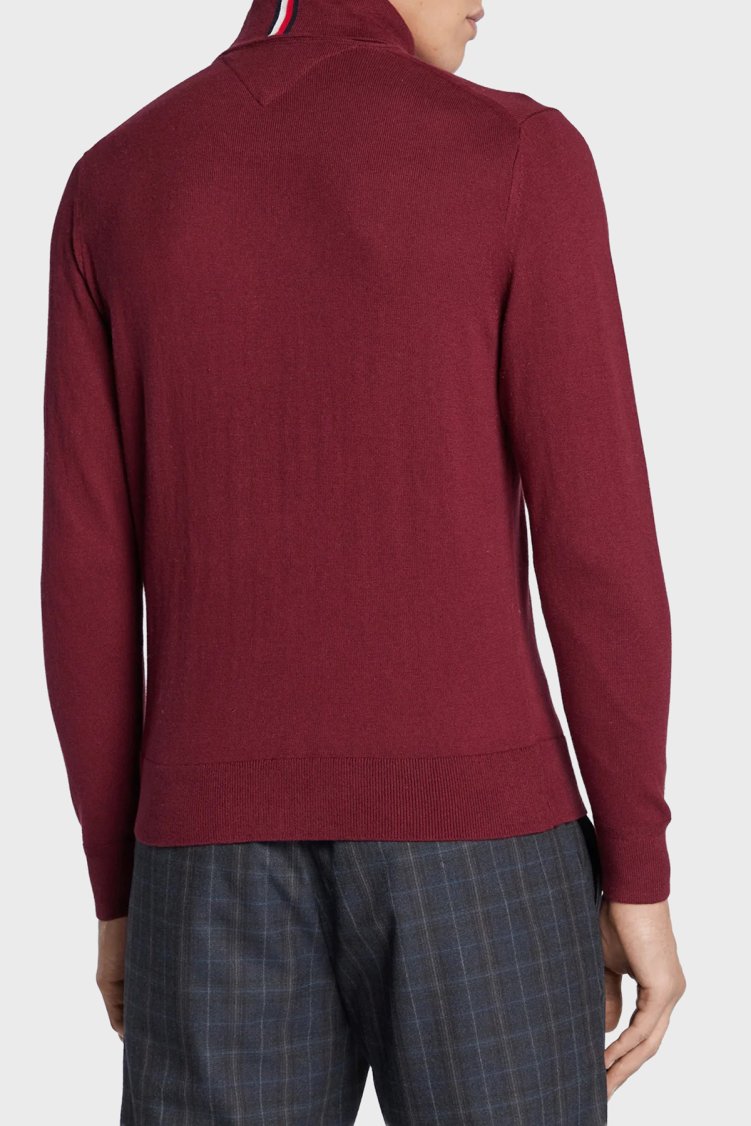 Tommy Hilfiger Erkek Kazak MW0MW28048 VLP Bordo - Tommy Hilfiger (1)