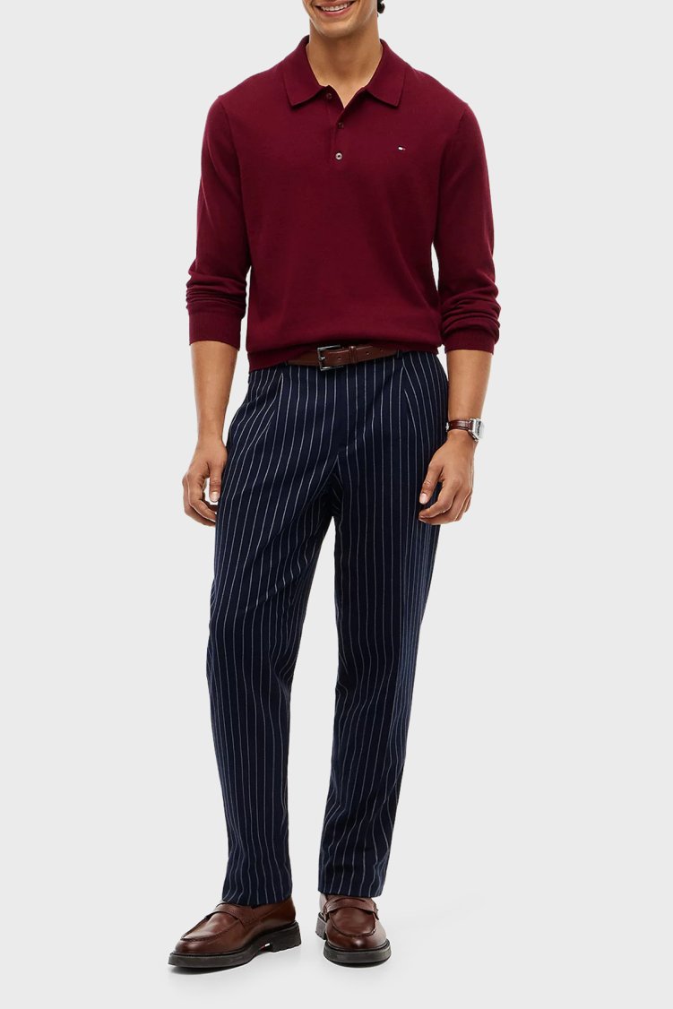 Tommy Hilfiger Erkek Kazak MW0MW36519 VLP Bordo - Tommy Hilfiger (1)