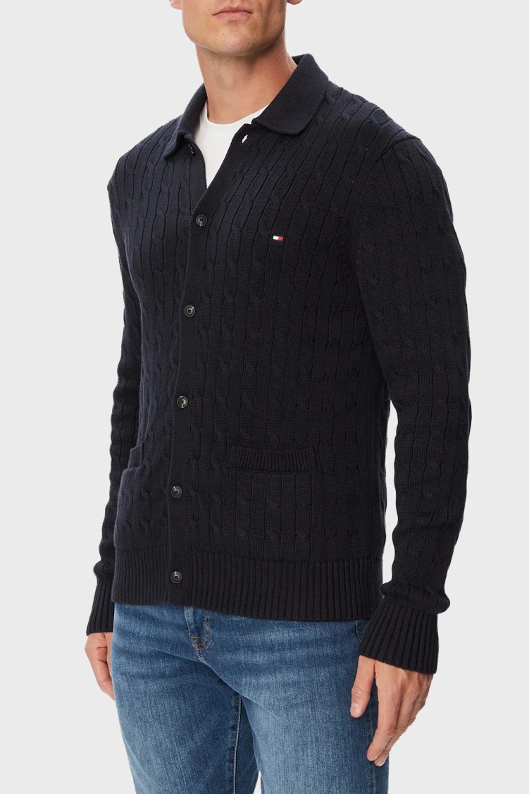 Tommy Hilfiger Erkek Kazak MW0MW44756 DW5 Lacivert - Tommy Hilfiger