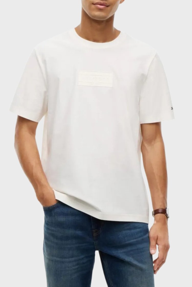 Tommy Hilfiger Erkek T Shirt MW0MW44888 Z00 Açık bej - Tommy Hilfiger