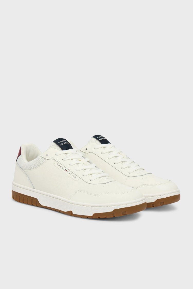 Tommy Hilfiger Hakiki Deri Logolu Sneaker Erkek Ayakkabı FM0FM05713 0GY LACİVERT - Tommy Hilfiger (1)
