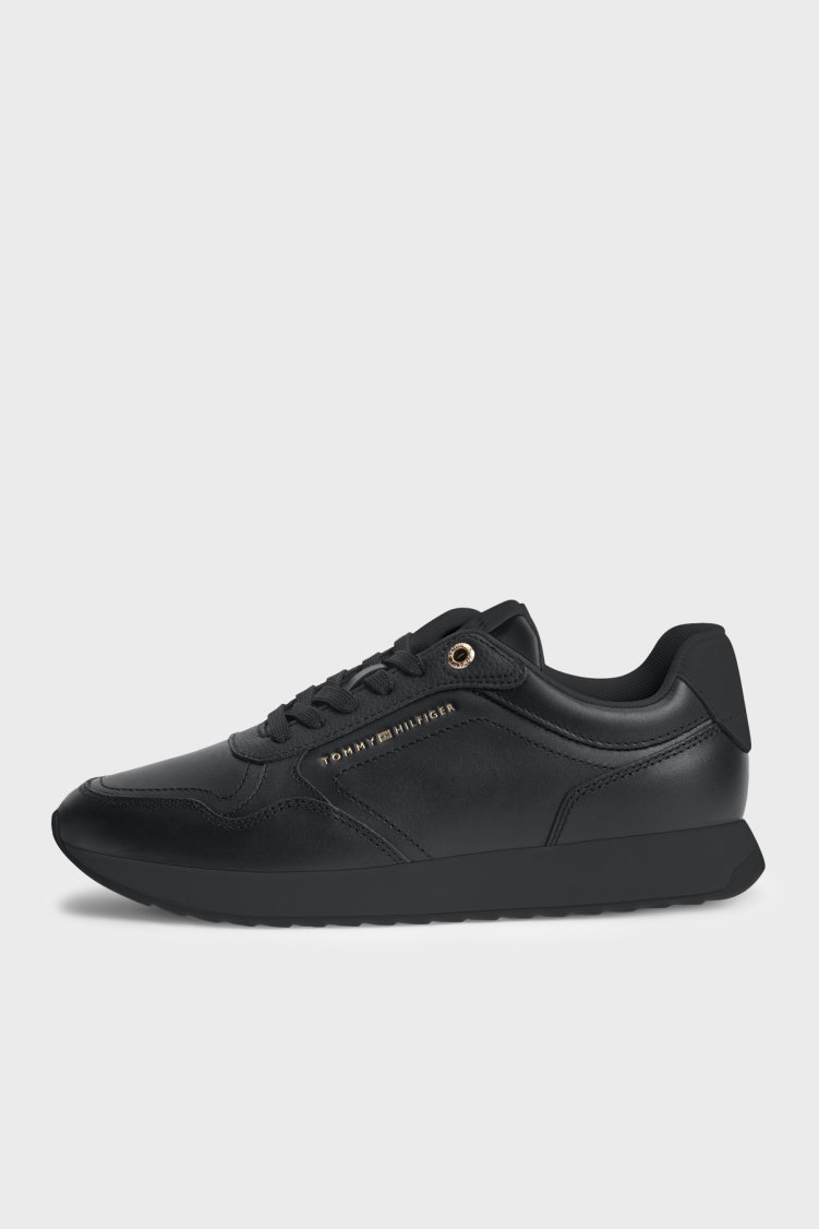Tommy Hilfiger Hakiki Deri Sneaker Kadın Ayakkabı FW0FW09411 BDS Siyah - Tommy Hilfiger (1)