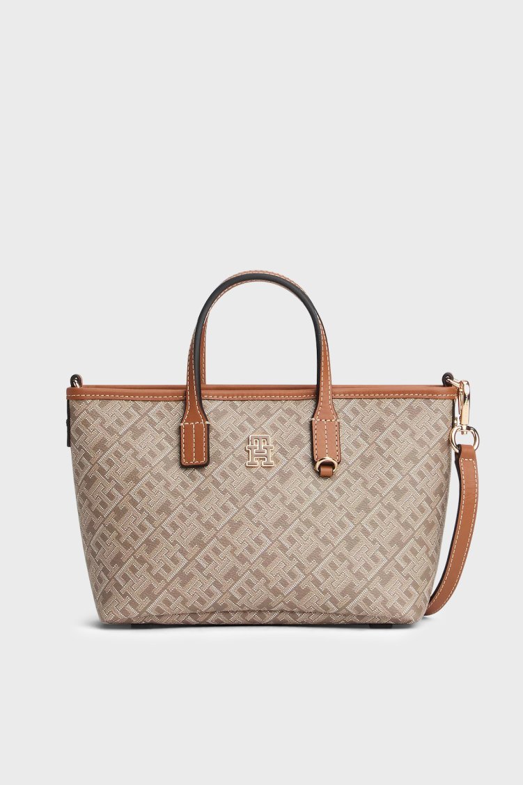 Tommy Hilfiger Kadın Çanta AW0AW18848 0I1 Koyu bej - Tommy Hilfiger