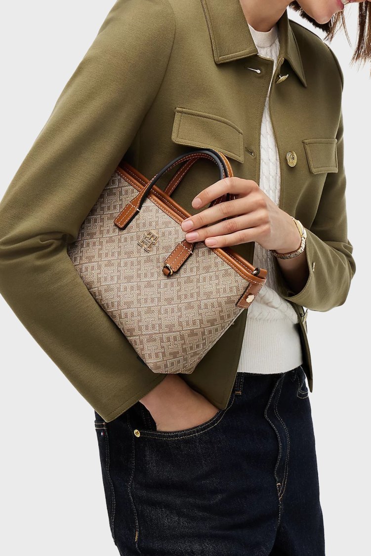 Tommy Hilfiger Kadın Çanta AW0AW18848 0I1 Koyu bej - Tommy Hilfiger (1)