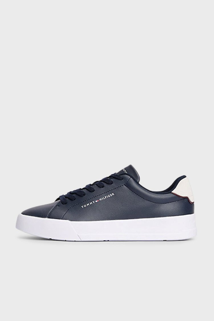 Tommy Hilfiger Kalın Tabanlı Logolu Sneaker Erkek Ayakkabı FM0FM05367 DW5 LACİVERT - Tommy Hilfiger (1)