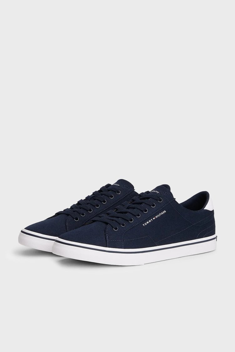 Tommy Hilfiger Kanvas Sneaker Erkek Ayakkabı FM0FM05688 DW5 LACİVERT - Tommy Hilfiger (1)