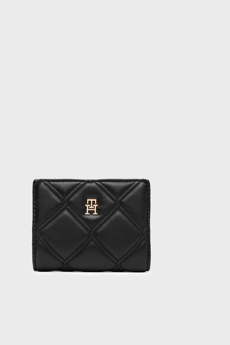 Tommy Hilfiger Kapitoneli Kadın Cüzdan AW0AW18701 BDS Siyah - Tommy Hilfiger