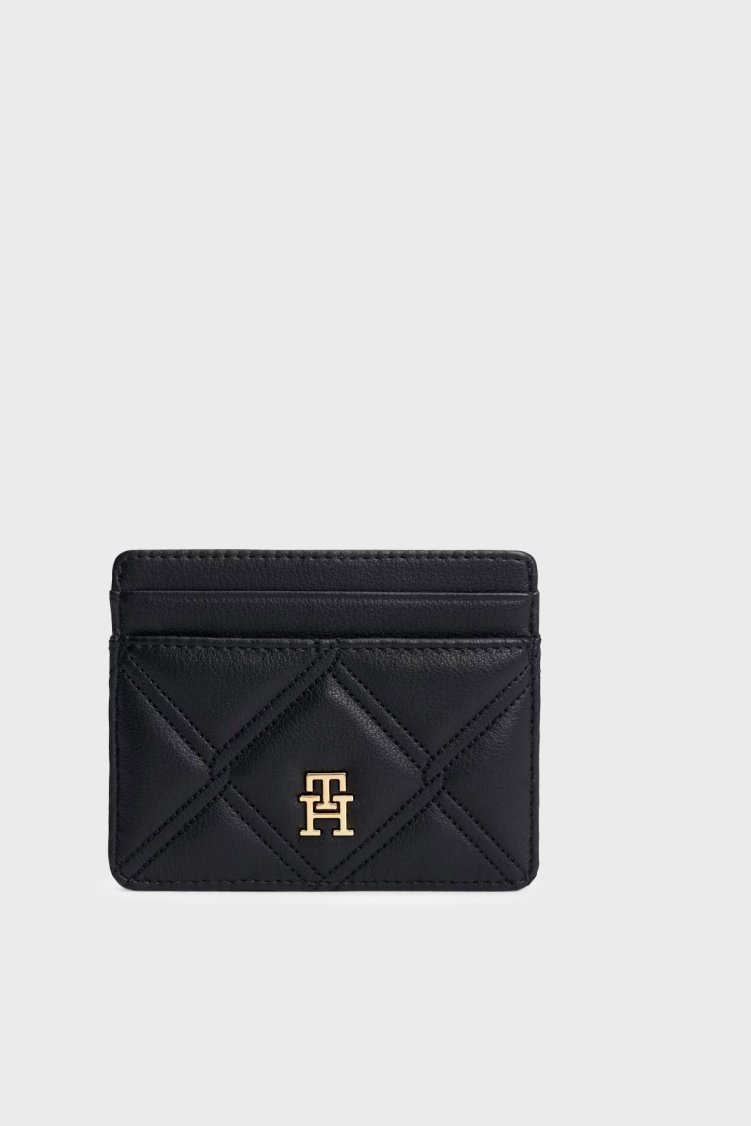 Tommy Hilfiger Kapitoneli Kadın Kartlık AW0AW18700 BDS Siyah - Tommy Hilfiger