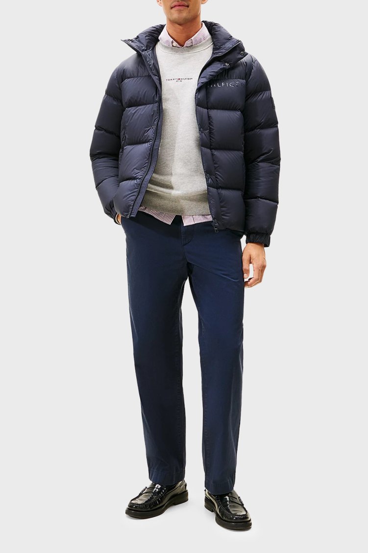 Tommy Hilfiger Kapitoneli Su İtici Regular Fit Şişme Erkek Mont MW0MW40613 DW5 LACİVERT - Tommy Hilfiger (1)