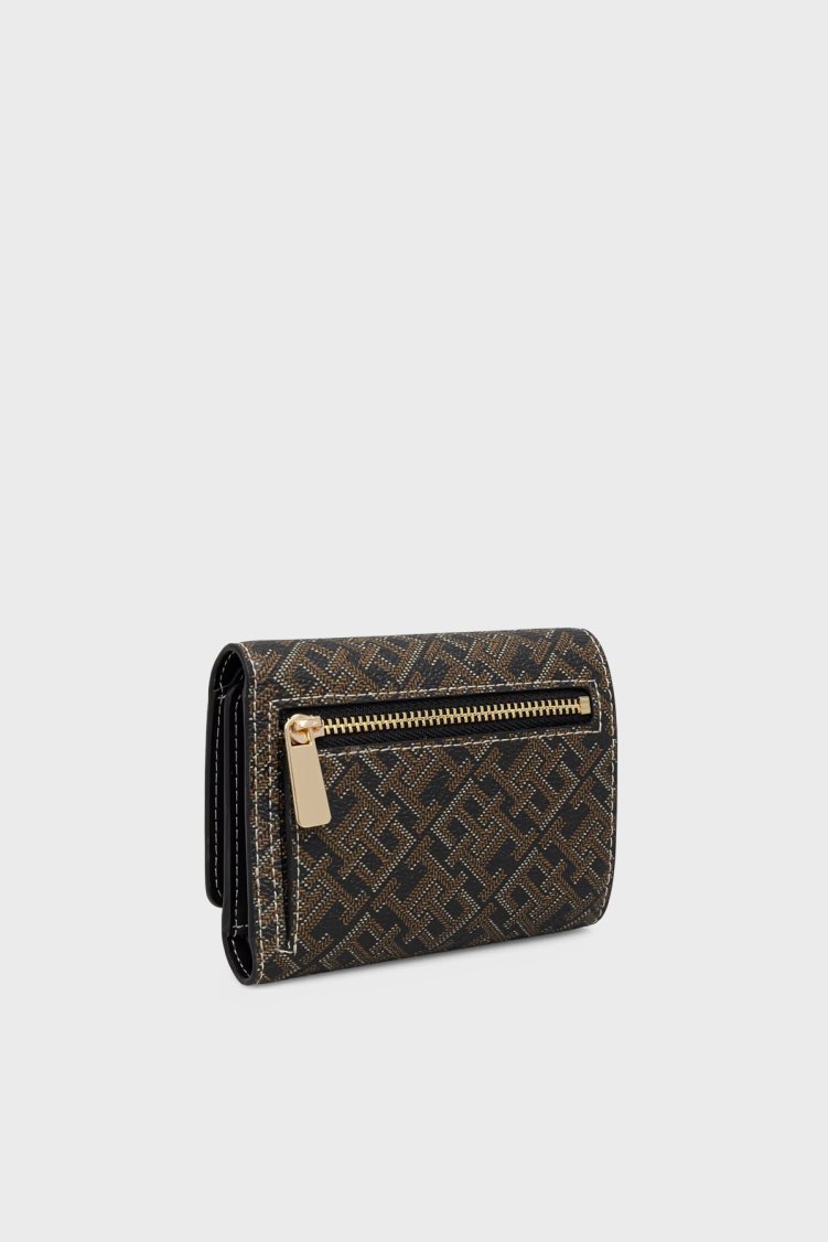 Tommy Hilfiger Logo Monogramlı Fermuarlı Kadın Cüzdan AW0AW18998 0GJ Siyah - Tommy Hilfiger (1)