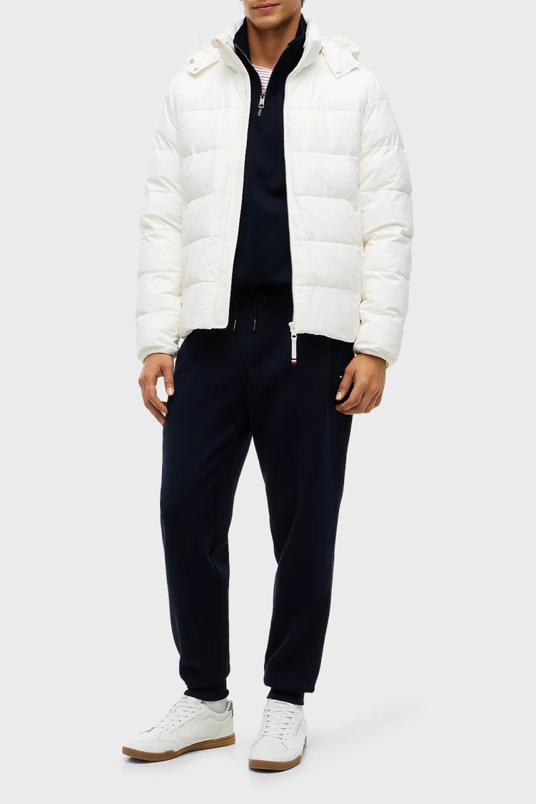 Tommy Hilfiger Logo Nakışlı Pamuklu Regular Fit Lastikli Erkek Eşofman Altı MW0MW44990 DW5 Lacivert - Tommy Hilfiger (1)