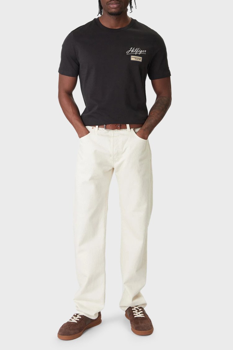 Tommy Hilfiger Logolu % 100 Pamuk Regular Fit Bisiklet Yaka Erkek T Shirt MW0MW41471 BDS SİYAH - Tommy Hilfiger (1)