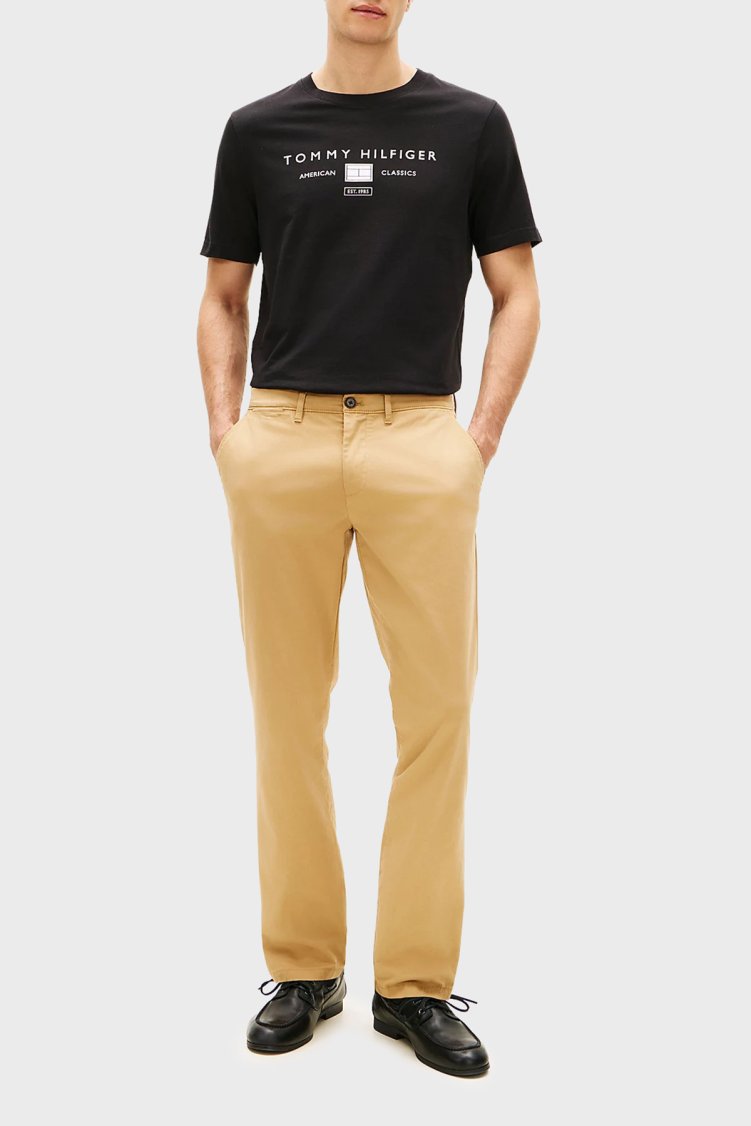 Tommy Hilfiger Logolu % 100 Pamuk Regular Fit Bisiklet Yaka Erkek T Shirt MW0MW42365 BDS SİYAH - Tommy Hilfiger (1)