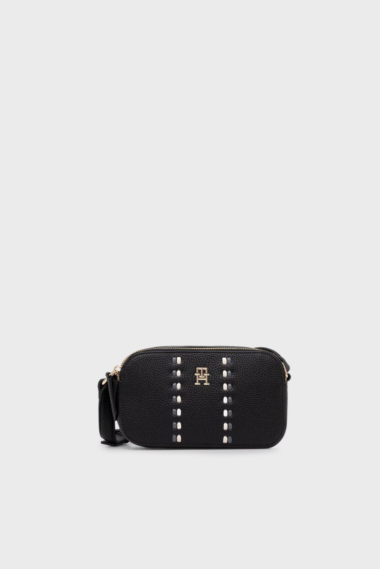 Tommy Hilfiger Logolu Ayarlanabilir Askılı Kadın Çanta AW0AW18153 BDS SİYAH - Tommy Hilfiger