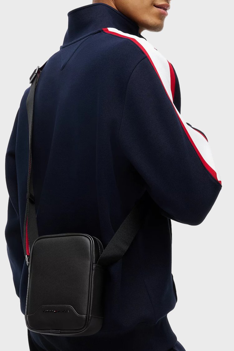 Tommy Hilfiger Logolu Ayarlanabilir Askılı Erkek Çanta AM0AM14701 BDS Siyah - Tommy Hilfiger (1)