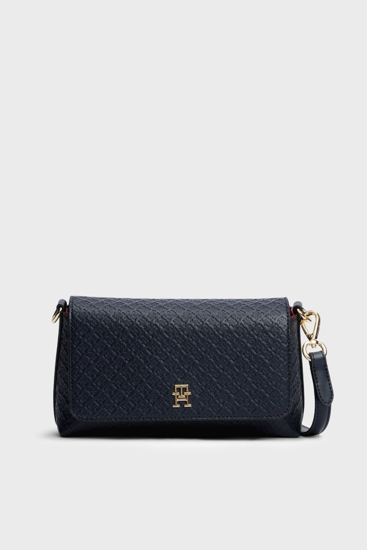 Tommy Hilfiger Logolu Ayarlanabilir Askılı Kadın Çanta AW0AW18997 DW6 Lacivert - Tommy Hilfiger