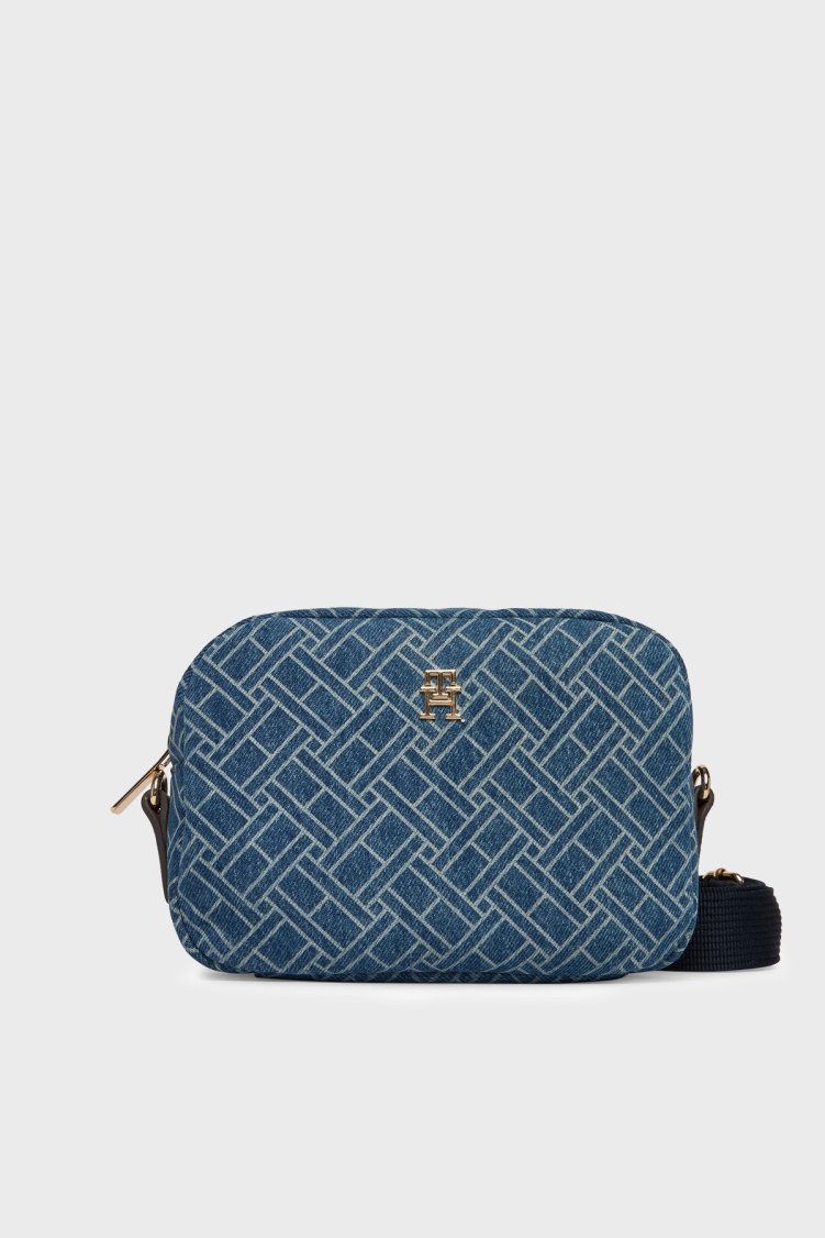 Tommy Hilfiger Logolu Çıkarılabilir Askılı Kadın Çanta AW0AW18610 0GY LACİVERT - Tommy Hilfiger