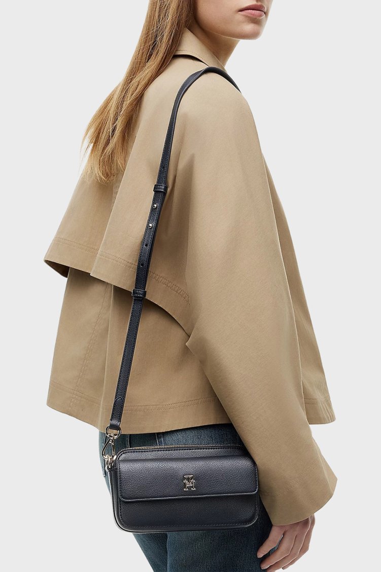 Tommy Hilfiger Logolu Çıkarılabilir Askılı Kadın Çanta AW0AW18721 DW6 Lacivert - Tommy Hilfiger (1)