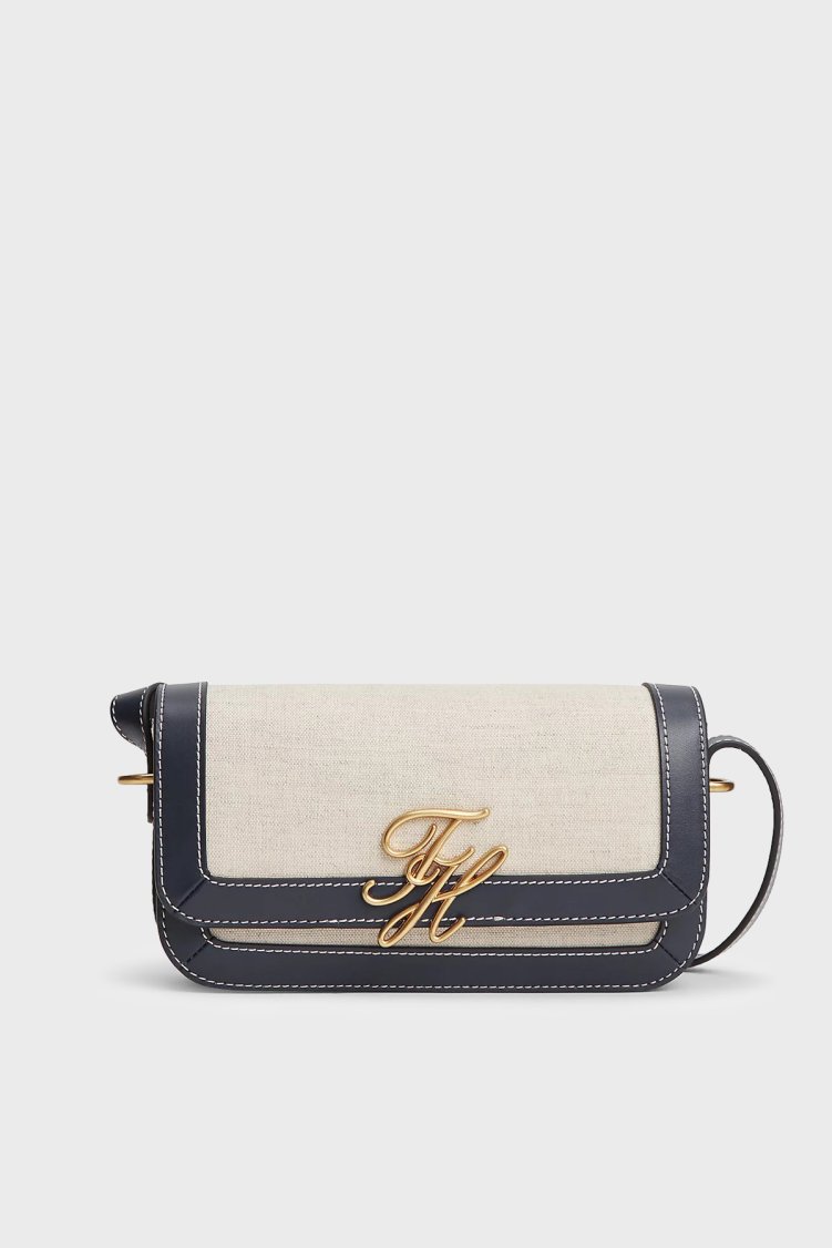 Tommy Hilfiger Logolu Çıkarılabilir Askılı Kadın Çanta AW0AW18737 DW6 Lacivert - Tommy Hilfiger