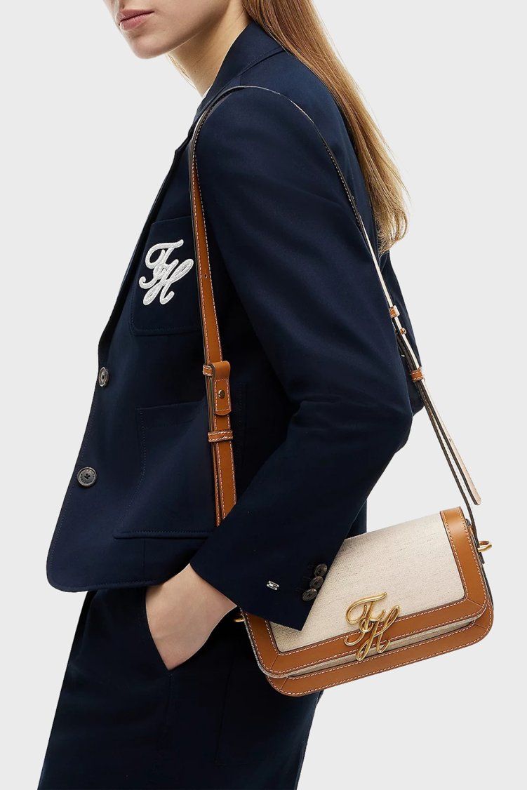 Tommy Hilfiger Logolu Çıkarılabilir Askılı Kadın Çanta AW0AW18737 GB8 Bej - Tommy Hilfiger (1)