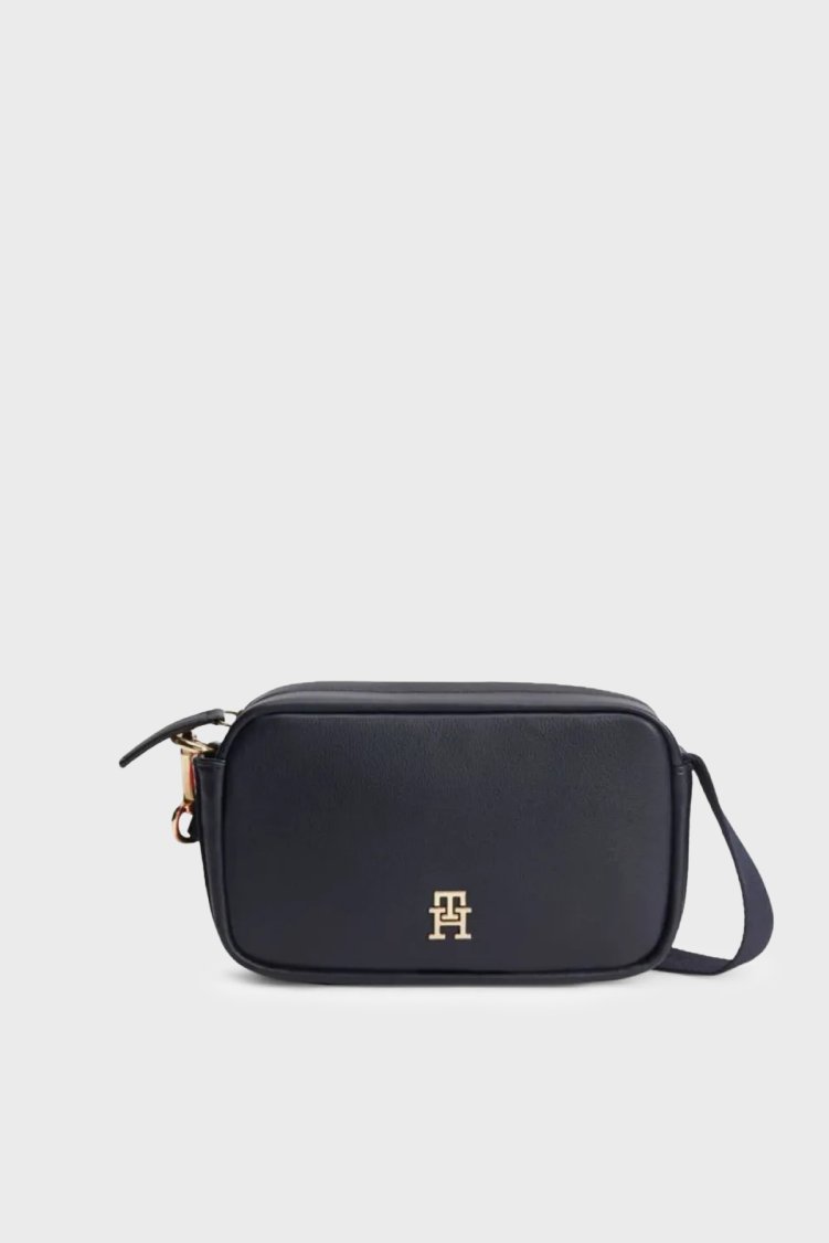 Tommy Hilfiger Logolu Çıkarılabilir Askılı Kadın Çanta AW0AW18741 DW6 Lacivert - Tommy Hilfiger
