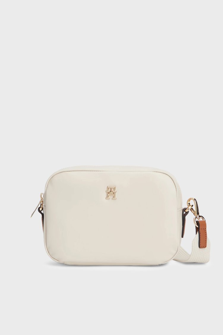 Tommy Hilfiger Logolu Çıkarılabilir Askılı Mini Kadın Çanta AW0AW17704 AEO BEJ - Tommy Hilfiger