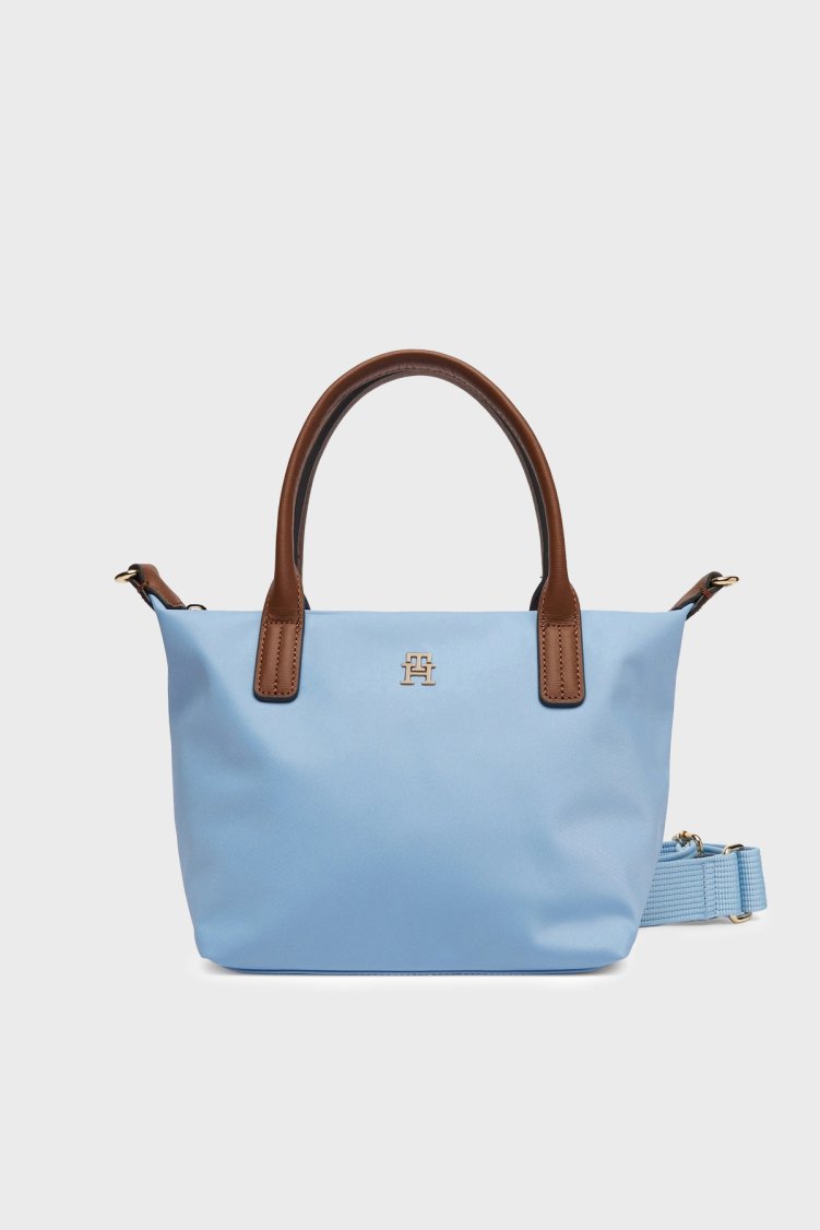 Tommy Hilfiger Logolu Çıkarılabilir Askılı Tote Kadın Çanta AW0AW17709 C1Y MAVİ - Tommy Hilfiger