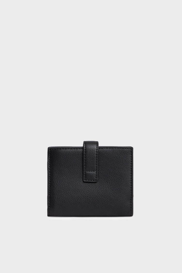 Tommy Hilfiger Logolu Çıtçıtlı ve Fermuarlı Kadın Cüzdan AW0AW18934 BDS Siyah - Tommy Hilfiger (1)