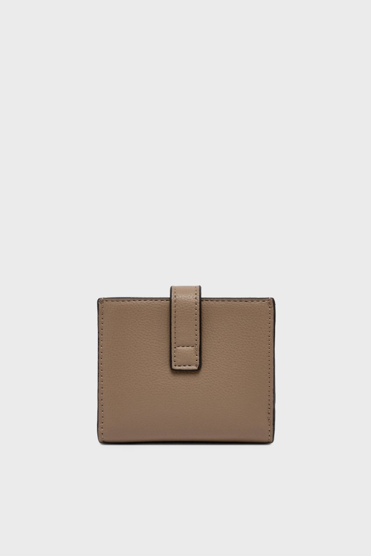 Tommy Hilfiger Logolu Çıtçıtlı ve Fermuarlı Kadın Cüzdan AW0AW18934 R06 Açık kahve - Tommy Hilfiger (1)