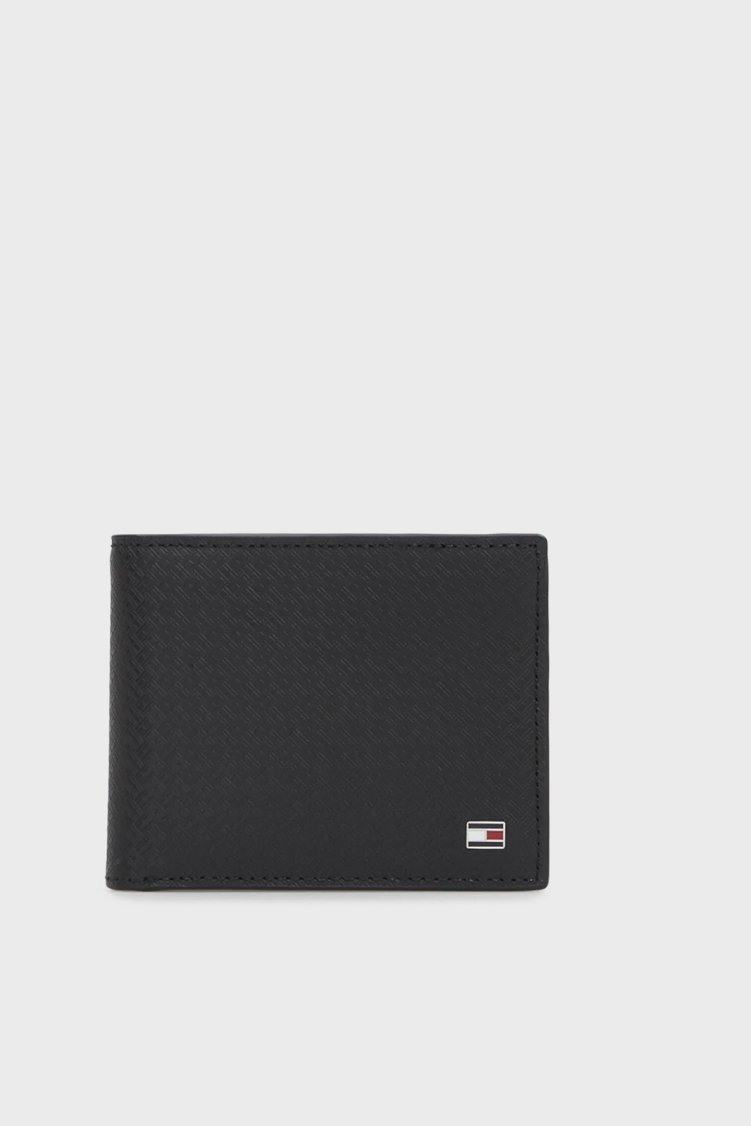 Tommy Hilfiger Logolu Deri Erkek Cüzdan AM0AM14241 BDS SİYAH - Tommy Hilfiger