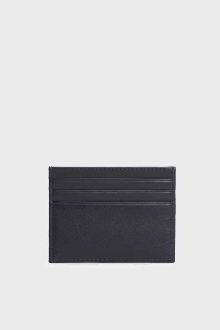 Tommy Hilfiger Logolu Deri Erkek Kartlık AM0AM14228 DW6 LACİVERT - Tommy Hilfiger (1)