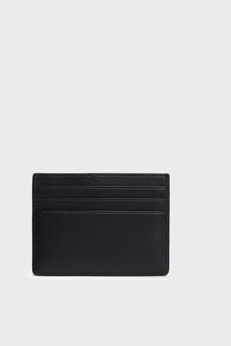 Tommy Hilfiger Logolu Deri Erkek Kartlık AM0AM14240 BDS SİYAH - Tommy Hilfiger (1)